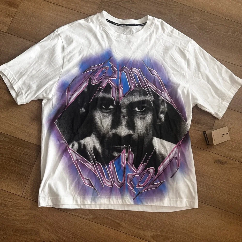 Jordan Sport Dri-FIT Michael Jordan Graphic T-Shirt White Purple Mens XL